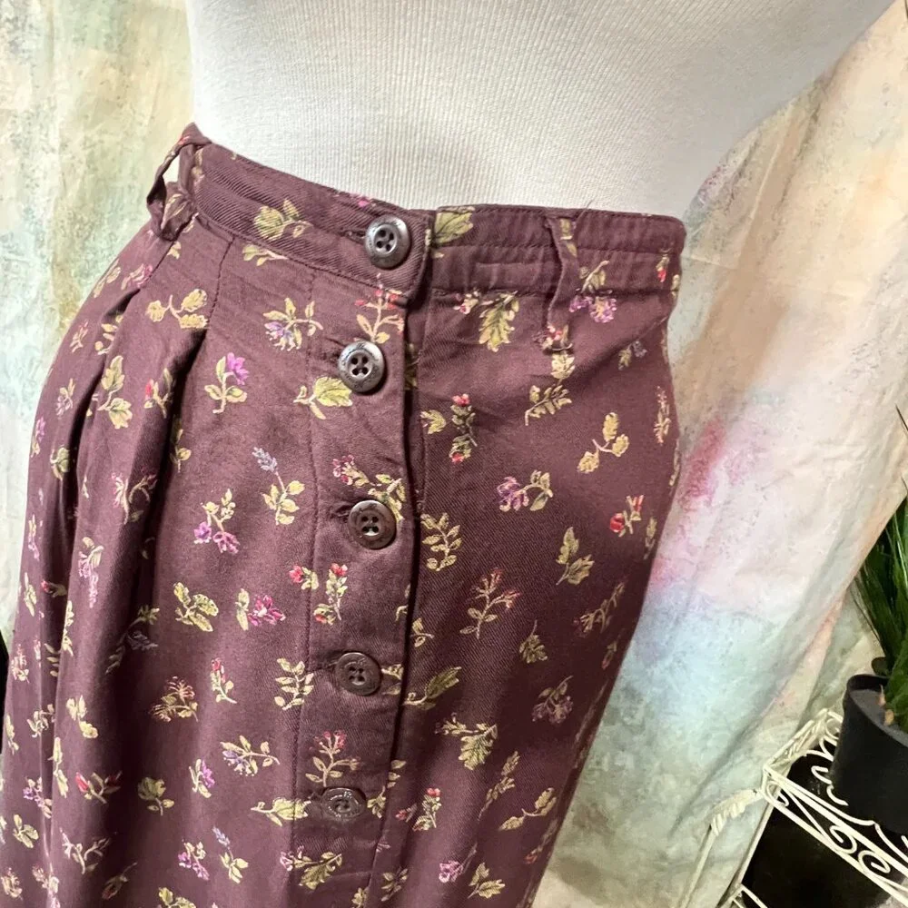 📌Eddie Bauer Floral Maxi Plus Size Rayon Skirt with Pockets - Picture 5 of 15